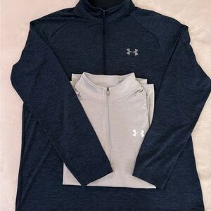Under Armour Navy and Gray Quarter Zip